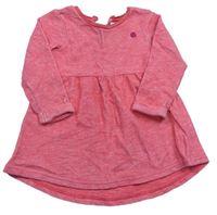 Růžové melírované teplákové šaty s výšivkou Next