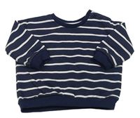 Tmavomodro-bílá pruhovaná oversize mikina Matalan