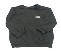 Antracitová mikina s nápisem H&M