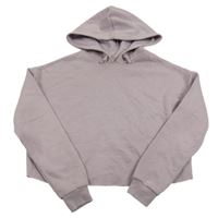 Levandulová crop mikina s kapucí New Look