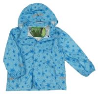 Nové - Modrá šusťáková nepromokavá bunda s hvězdami a kapucí Papagino