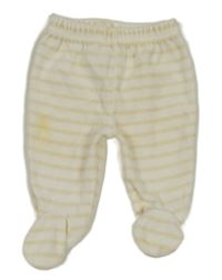 Bílo-béžové pruhované sametové polodupky C&A