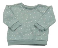 Zelená mikina se srdíčky Primark