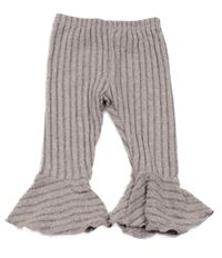 Lila melírované žebrované flare legíny