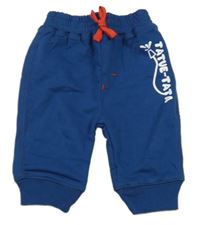 Tmavomodré tepláky s nápisem a hadicí Ergee