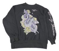 Antracitová mikina s drakem H&M