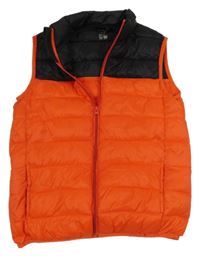 Červeno-černá prošívaná šusťáková zateplená vesta St. Bernard