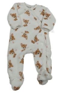 Smetanový chlupatý overal se srnkami Ergee