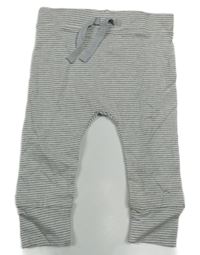 Šedo-bílé pruhované lehké tepláky George