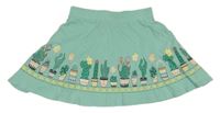 Tyrkysová bavlněná sukně s kaktusy Kiki&Koko