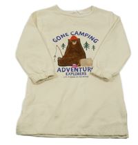 Béžové teplákové šaty s medvědem H&M