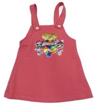 Tmavorůžová tepláková laclová šatová tunika s L.O.L. Surprise