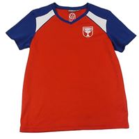 Červeno-modré sportovní funkční tričko Crane