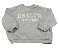 Šedá melírovaná mikina s nápisem H&M