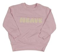 Světlerůžová mikina s nápisem 