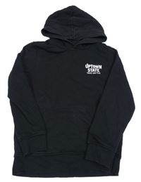 Černá mikina s nápisem a kapucí C&A