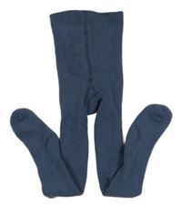 Modré zateplené punčocháče 