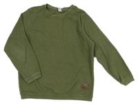 Khaki žebrovaná lehká mikina Yigga