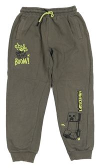 Šedé tepláky s Minecraft Tu