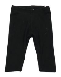 Černé žebrované legíny H&M