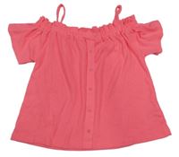 Neonově růžové žebrované tričko Primark