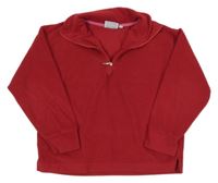 Červená fleecová mikina 