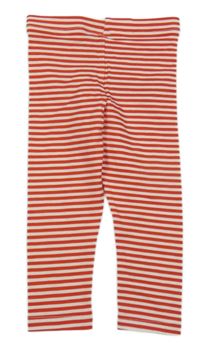 Červeno-bílé pruhované legíny Primark