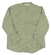 Khaki lněná košile H&M