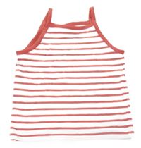 Bílo-růžový pruhovaný crop top H&M
