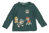 Tmavozelené triko s Tlapkovou patrolou Nickelodeon