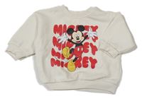 Smetanová mikina s Mickeym a nápisem Primark