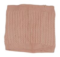 Růžový vzorovaný pletený podšitý nákrčník 