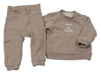 2 set - béžová mikina s nápisem + tepláky C&A