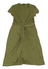 Khaki žebrované šaty Primark
