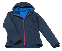 Tmavomodrá softshellová bunda s kapucí Active