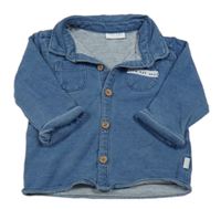 Modrá tepláková riflová košile Next