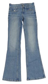 Světlemodré bootcut rifle H&M