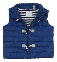 Tmavomodrá šusťáková zateplená vesta Obaibi