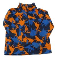 Modro-oranžová fleecová funkční mikina s diny Mountain Warehouse