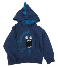 Tmavomodrá mikina s příšerkou a kapucí Matalan
