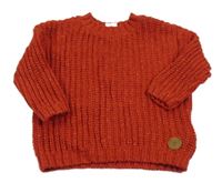 Červený melírovaný svetr H&M