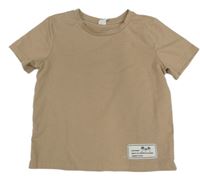 Béžové tričko s nášivkou Shein