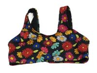 Černo-barevná květovaná plavková lambáda Shein