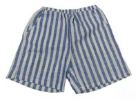 Bílo-modré pruhované kraťasy Shein