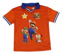 Červeno-modré polo tričko s Mariem H&M