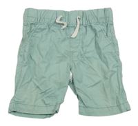 Světlezelené plátěné kraťasy H&M