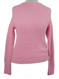 Dámský růžový chlupatý crop svetr Zara 
