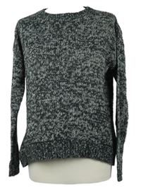 Dámský černo-šedý melírovaný svetr New Look 