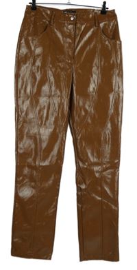 Dámské hnědé koženkové kalhoty Asos 