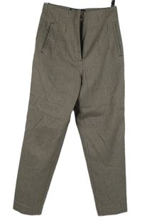 Dámské černo-hnědé vzorované chino kalhoty Zara 